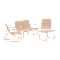 GARTENSET, Scopello, Beige, Stahl, 45 x 75 x 41 cm, 4-teilig - Beige, Metall - ebuy24