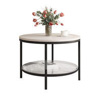 COUCHTISCH CANDY 60/42 cm runden, Schwarz / Kaschmir - Kaschmir/Schwarz, Metall (60/60/42cm) - Idohome