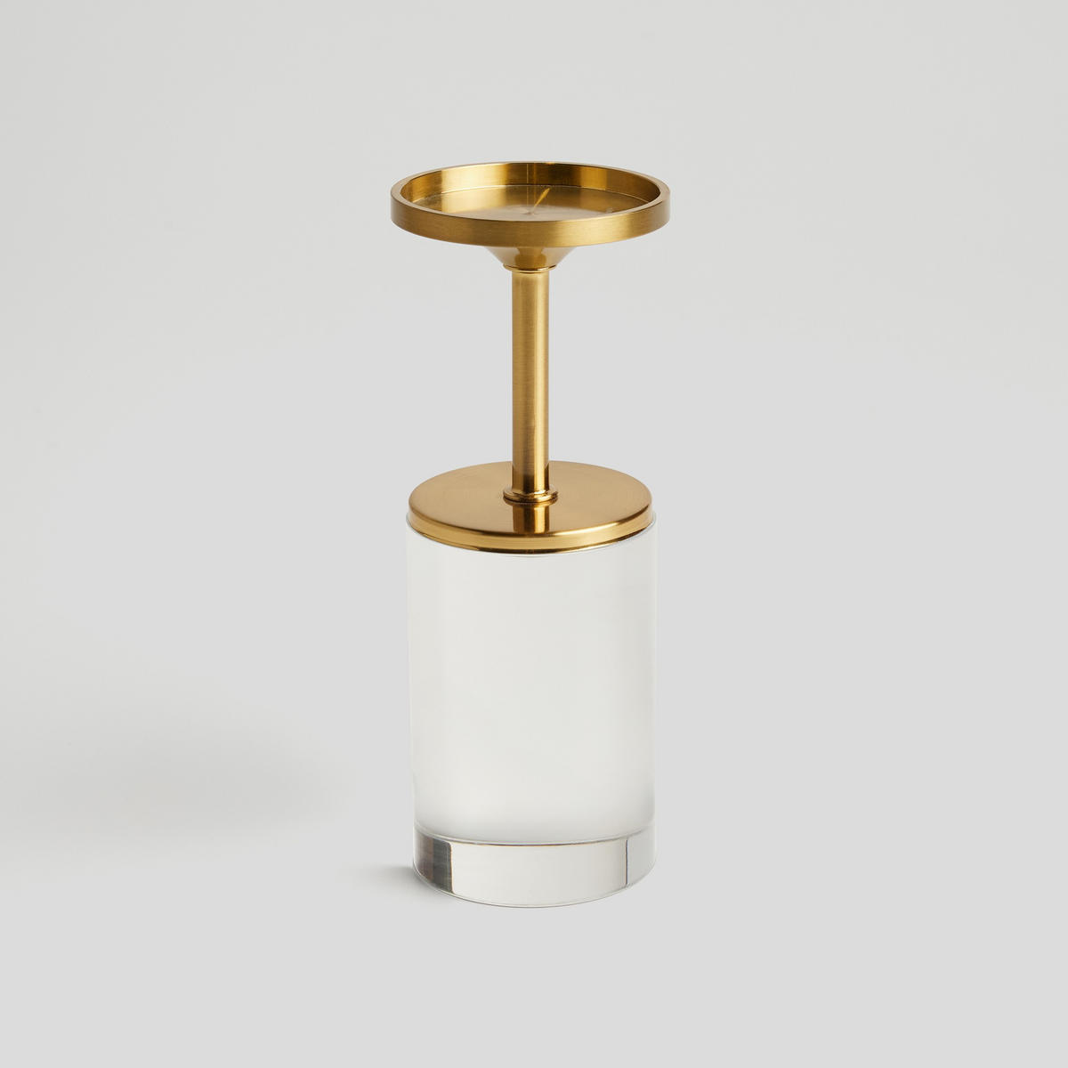 KERZENSTÄNDER Lush - Goldfarben, Kunststoff (7/18/7cm) - home&you