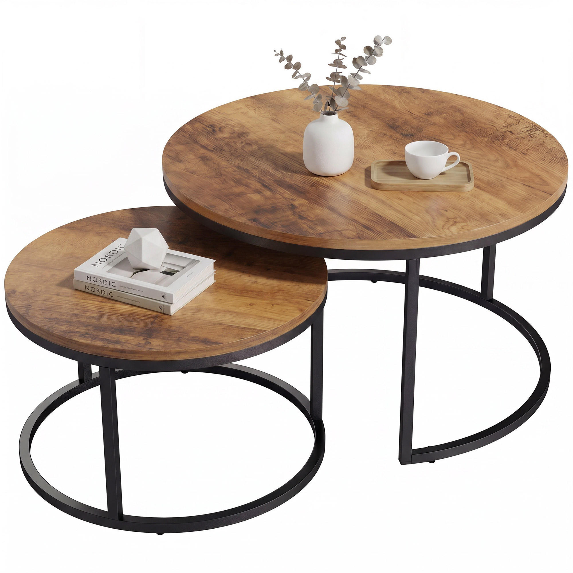 BEISTELLTISCH Braun 2 Stück - Braun, Naturmaterialien (60/60/45cm) - GiPP