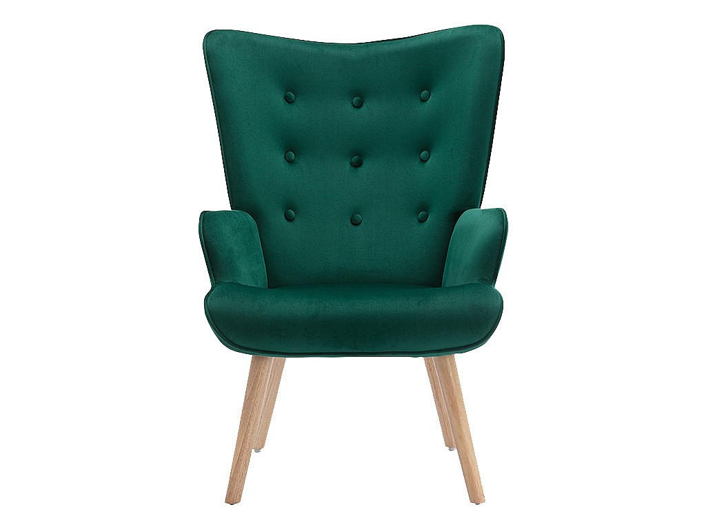 SESSEL mit gerader Rückenlehne - 1 Person - Samt, Stoff - Tannengrün - - Waldgrün, Textil (69/95.5/78cm) - Vente-Unique