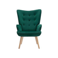 SESSEL mit gerader Rückenlehne - 1 Person - Samt, Stoff - Tannengrün - - Waldgrün, Textil (69/95.5/78cm) - Vente-Unique