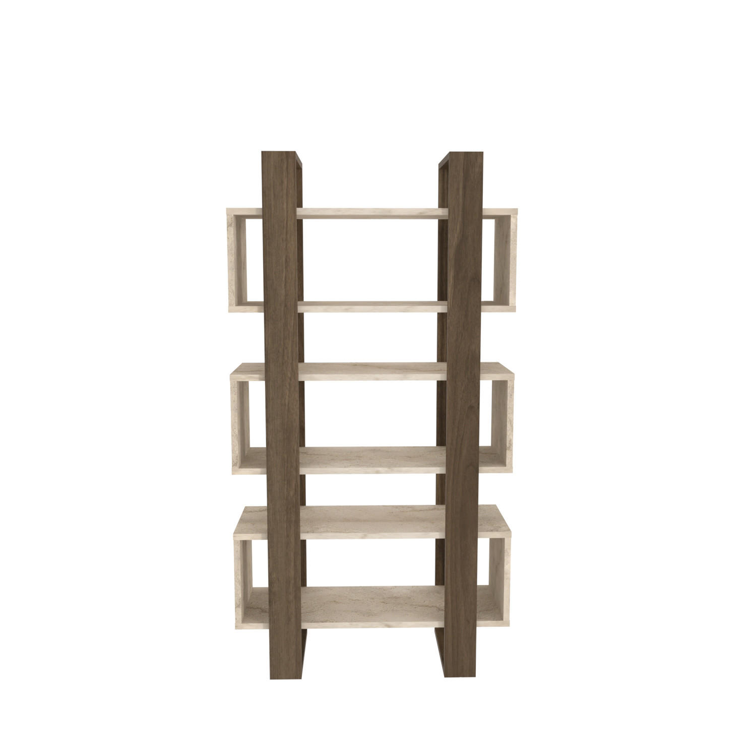 BÜCHERREGAL Reina - Beige/Braun, Holzwerkstoff (80/150/29.5cm) - Decorotika
