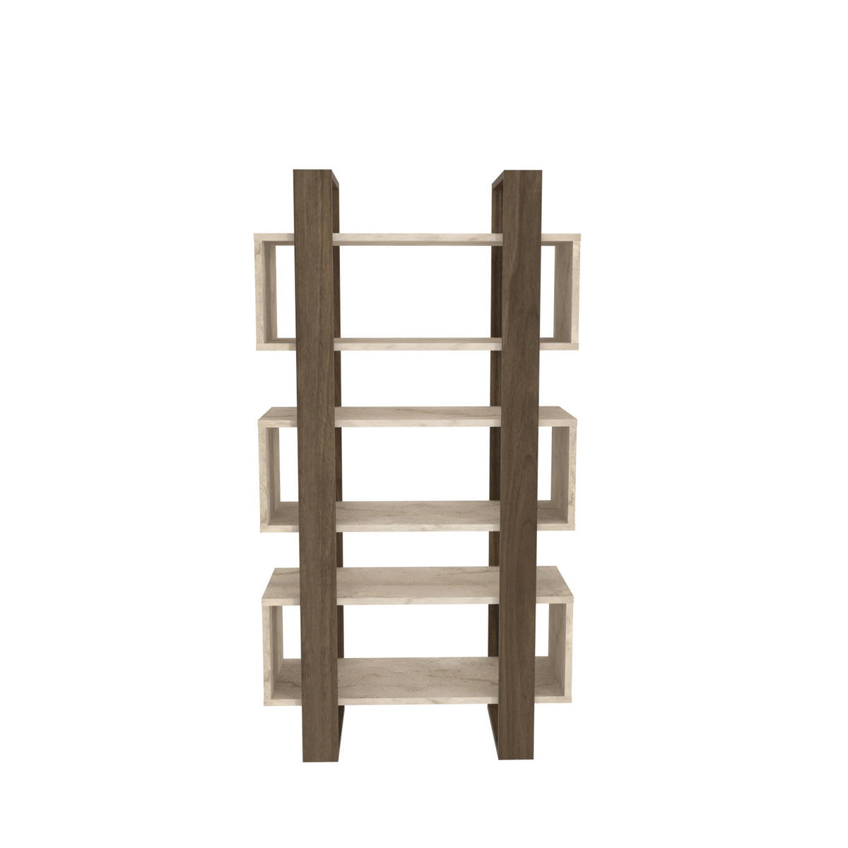 BÜCHERREGAL Reina - Beige/Braun, Holzwerkstoff (80/150/29.5cm) - Decorotika