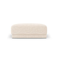 POUF Miley aus Chenille-Stoff leichtes beige - Creme, Textil (90/40/90cm) - Micadoni