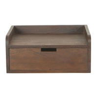 SCHWEBENDER Nachttisch aus Mangoholz 45x30x20cm, dunkelbraun - Dunkelbraun, Holz (45/20/30cm) - Giga Meubel
