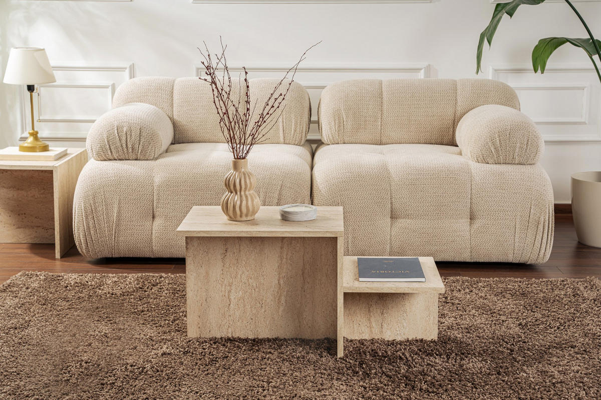 COUCHTISCH harmony beige - Beige, Holz (80/40/40cm) - Habitat Garten