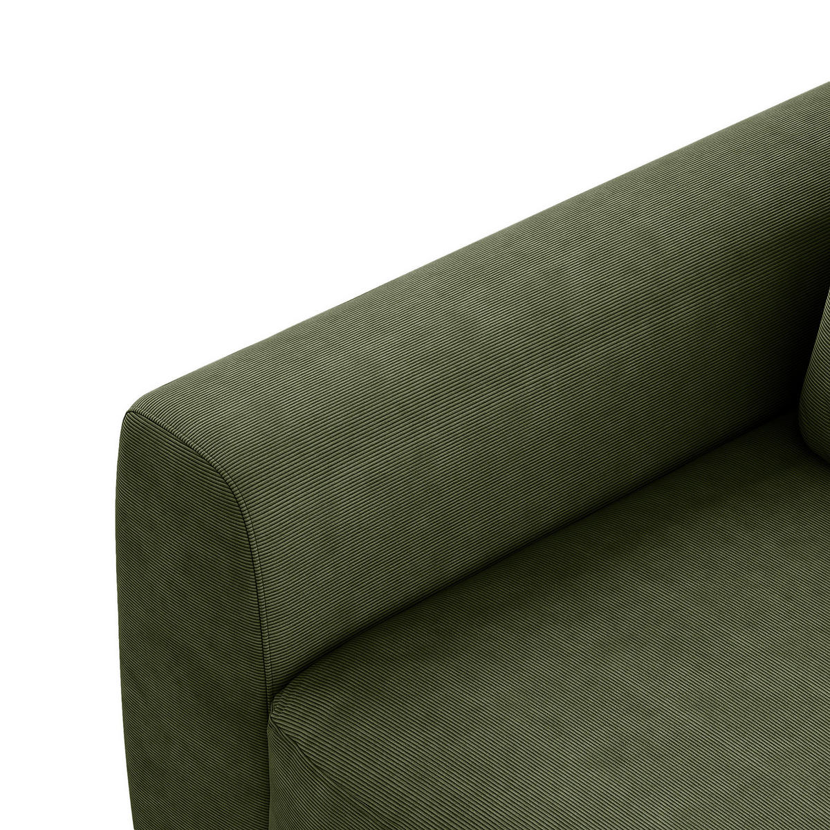 2-SITZER SOFA - Schwarz/Grün, Kunststoff/Textil (182/80/117cm) - home24