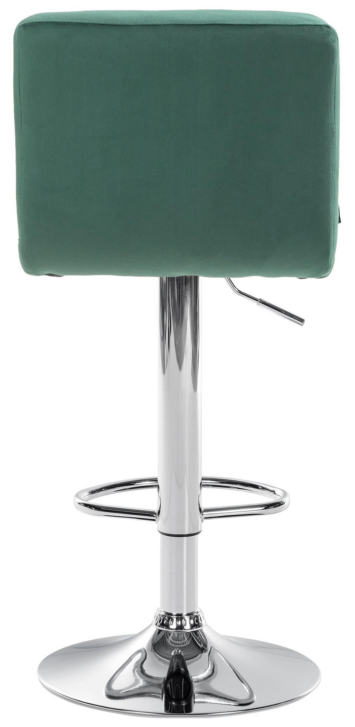 BARHOCKER BRISBAN Grün Samt Chrom - Grün, Textil/Metall (46/94/47cm) - DELUKE