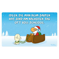 BRETTCHEN Ralph Ruthe XMAS Blau 14,5 x 23,5 cm - Blau, Kunststoff (14.5/23.5cm) - United Labels