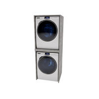 WASCHMASCHINENSCHRANK für Waschmaschine & Wäschetrockner Beige 66/180/51cm BETON 66x180x51cm - Grau, Holzwerkstoff (66/180/51cm) - CraftPAK