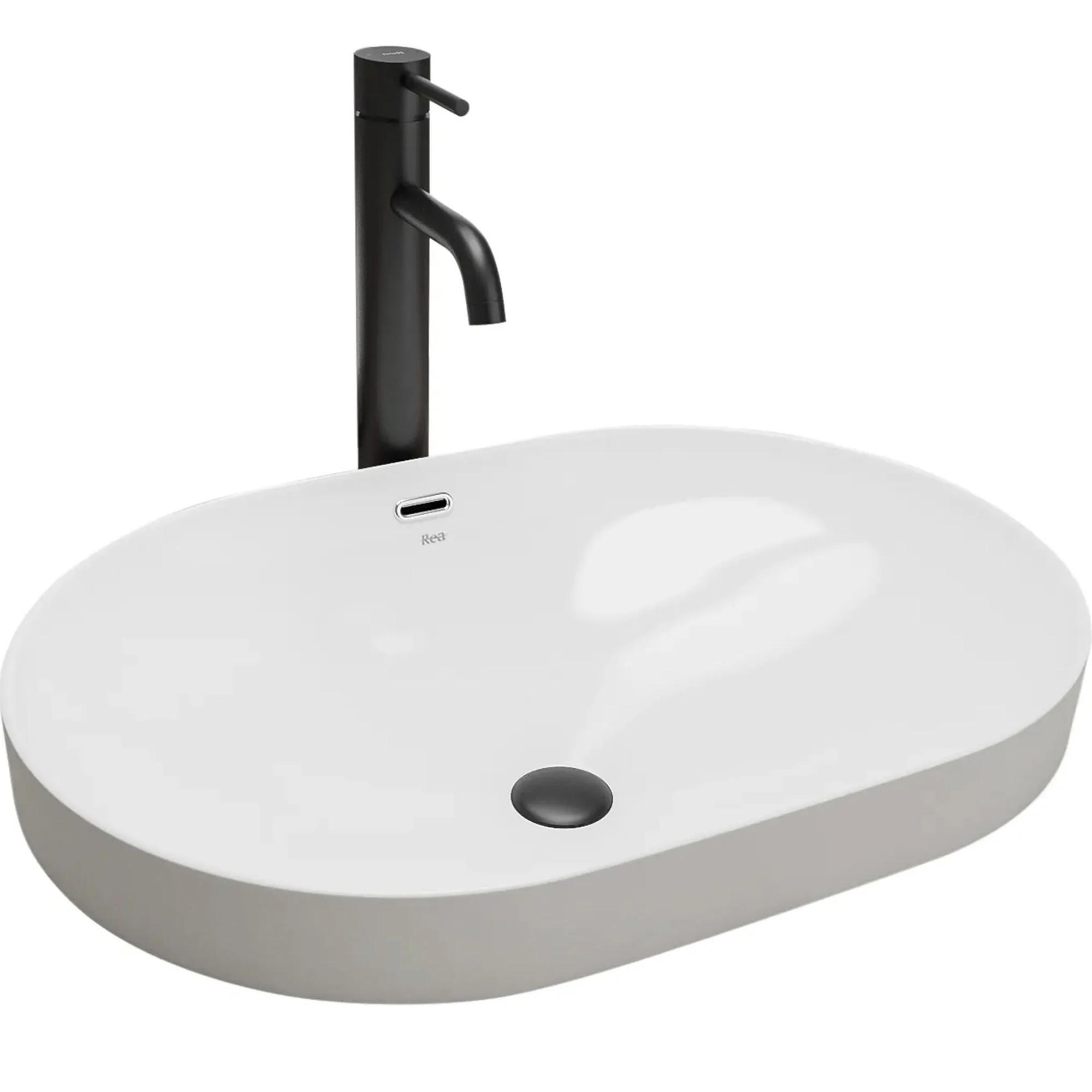 EINBAUWASCHBECKEN Rea Arleta - Weiß, Keramik (42/17/61.5cm) - REA