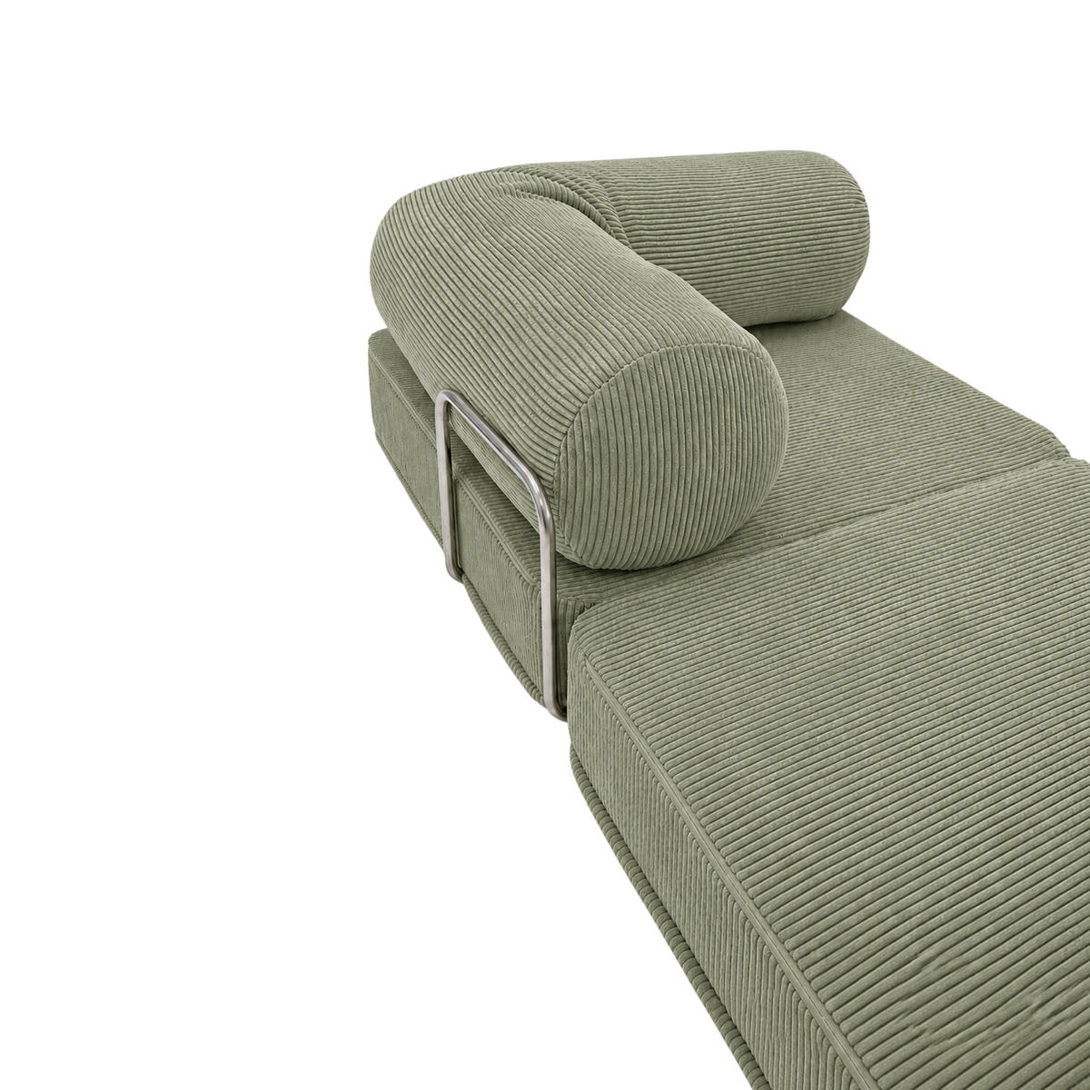 MINIMALISTISCHE Lounge Sitzgelegenheit aus Cord Olivgrün - Olivgrün, Textil (100/70/100cm) - SURB