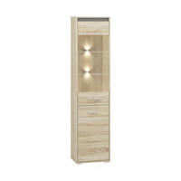 VITRINE – AVO 05 – 48 cm – Avo – Sonoma Eiche / Dunkelgrau - Dunkelgrau/Sonoma Eiche, Holzwerkstoff (48/200/34cm) - hi-markt