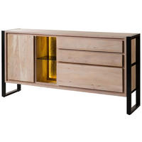 SIDEBOARD Akazie / Altholz 180x40x90 natur lackiert DENVER #111 - Braun, Holz (180/90/40cm) - Massivmoebel24