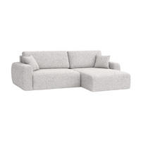 ECKSOFA Mit Schlaffunktion Ariel L, Chenille, Stoff Artico, Nata, Rechts - Beige, Holz (250/142cm) - Kaiser Möbel