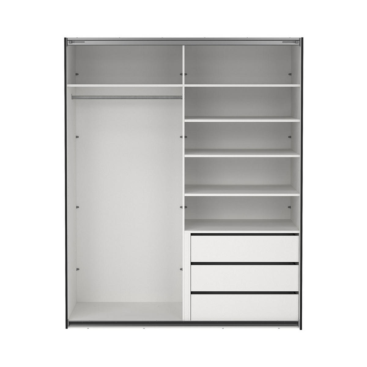 SCHIEBETÜRENSCHRANK, Catania, Schwarz, Holzwerkstoff, 179 x 67 x 221 cm - Schwarz, Holzwerkstoff (179/221/67cm) - ebuy24
