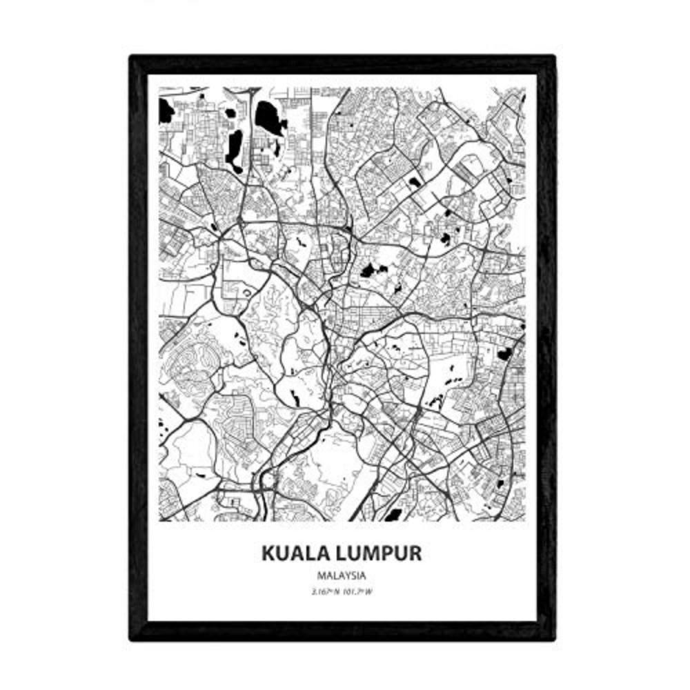 POSTER Kuala Lumpur - Malaysia A3 Rahmenlos - Klar, Papier (29.7/5/42cm) - Nacnic
