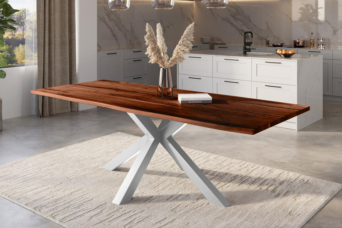 ESSTISCH POLLY - Braun/Akaziefarben, Holz (100/300/77cm) - SAM