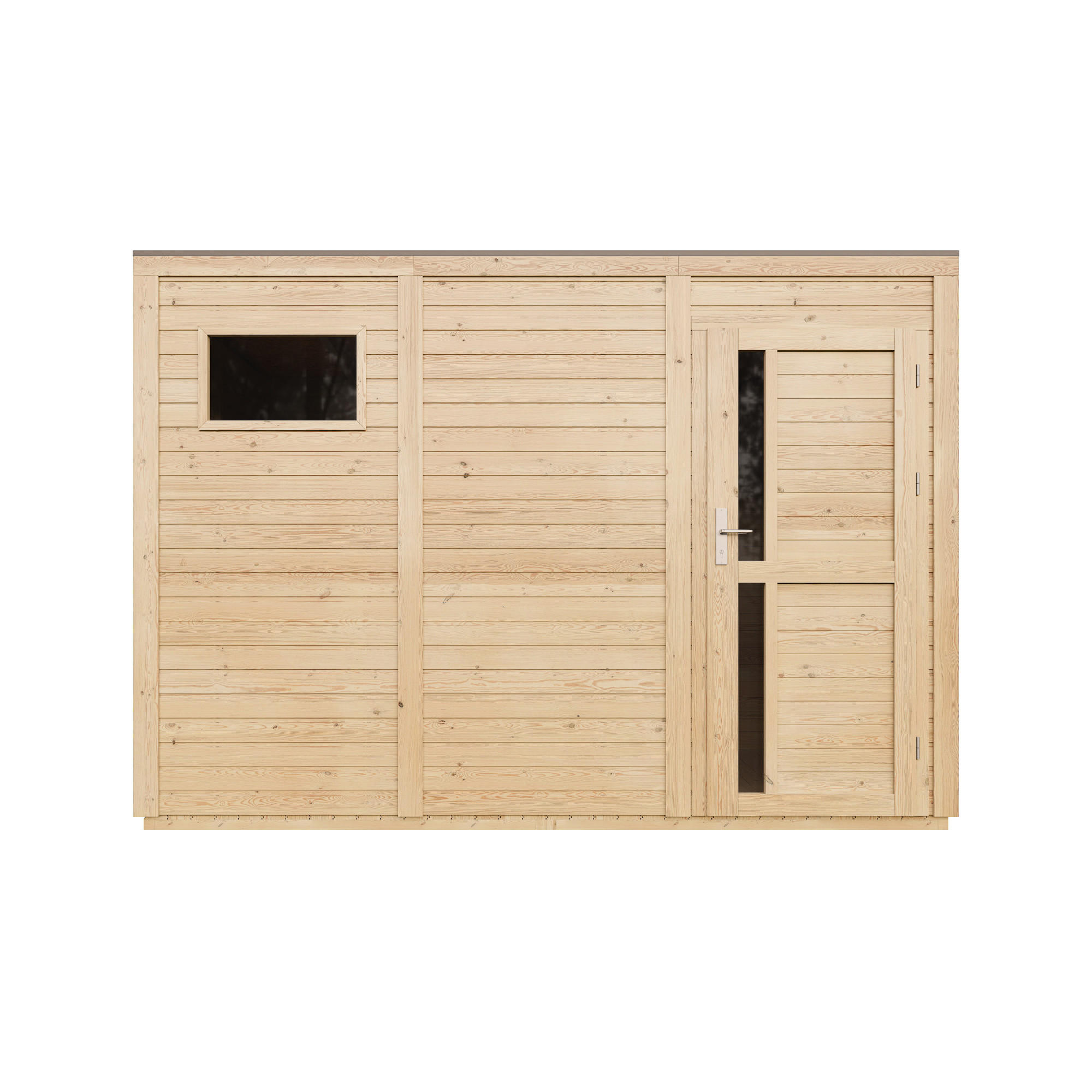GARTENHAUS Holz 6,18 m² TIMBELA M326F1 - Beige, Holz (306/210/202cm) - Timbela