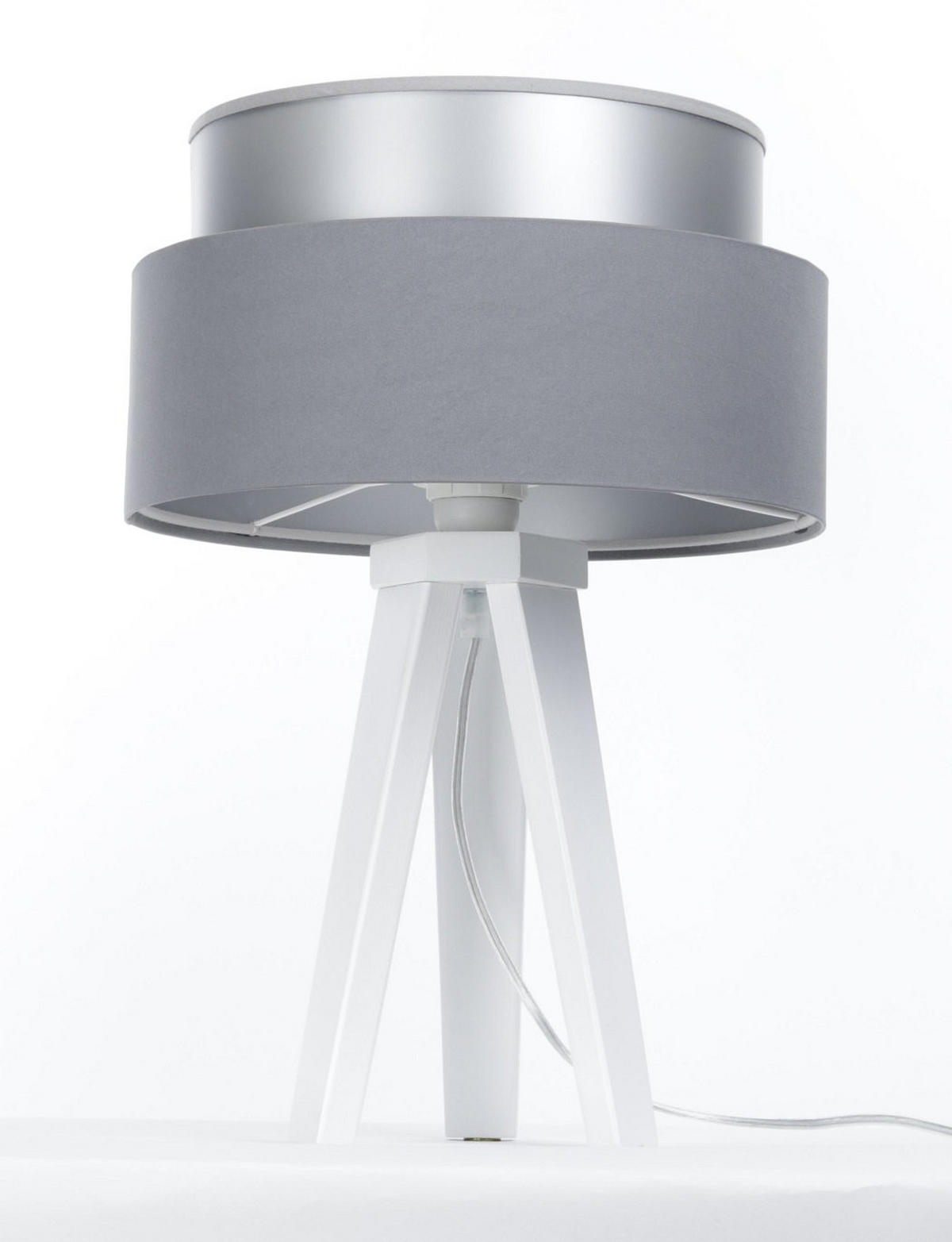 TISCHLAMPE Grau 30/45 cm - Weiß, Kunststoff (30/0.7/45cm) - ONZENO