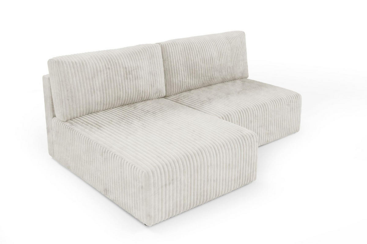 ECKSOFA Natalia Xs - Creme, Holzwerkstoff/Textil (149/210cm) - Fun Möbel