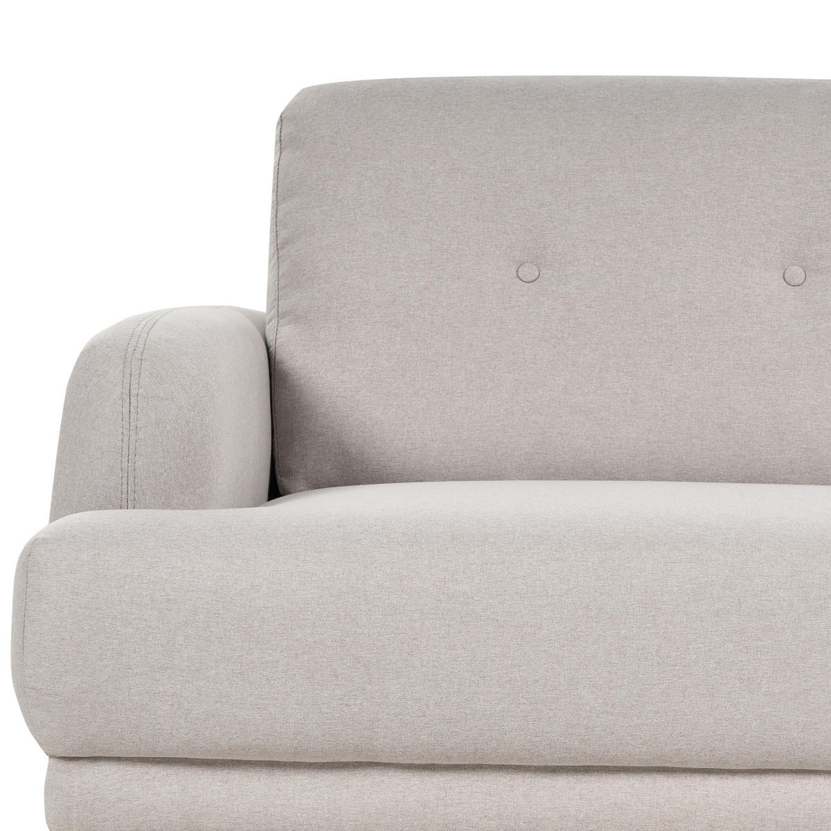 3-SITZER-SOFA Stoff taupe Tuve - Hellbraun/Beige, Textil (199/85/90cm) - Beliani