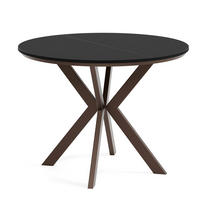 TISCH Schwarz EWA Ausziehbar - Schwarz/Braun, Holzwerkstoff (100/100/76cm) - Sepro Meble