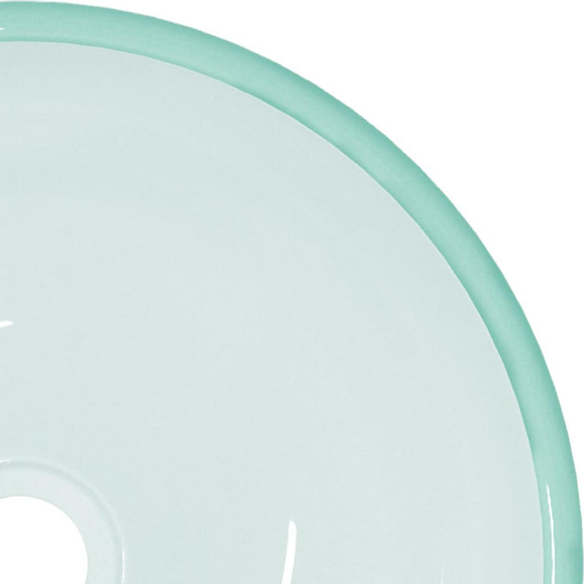 WASCHBECKEN 30/12 cm aus Hartglas Matt - Hellgrün, Glas (30/12/30cm) - vidaXL