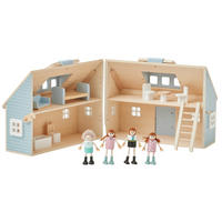 PUPPENHAUS Holz, 26cm, Mehrfarbig - Multicolor, Holzwerkstoff (26/26/36cm) - Teamson Kids