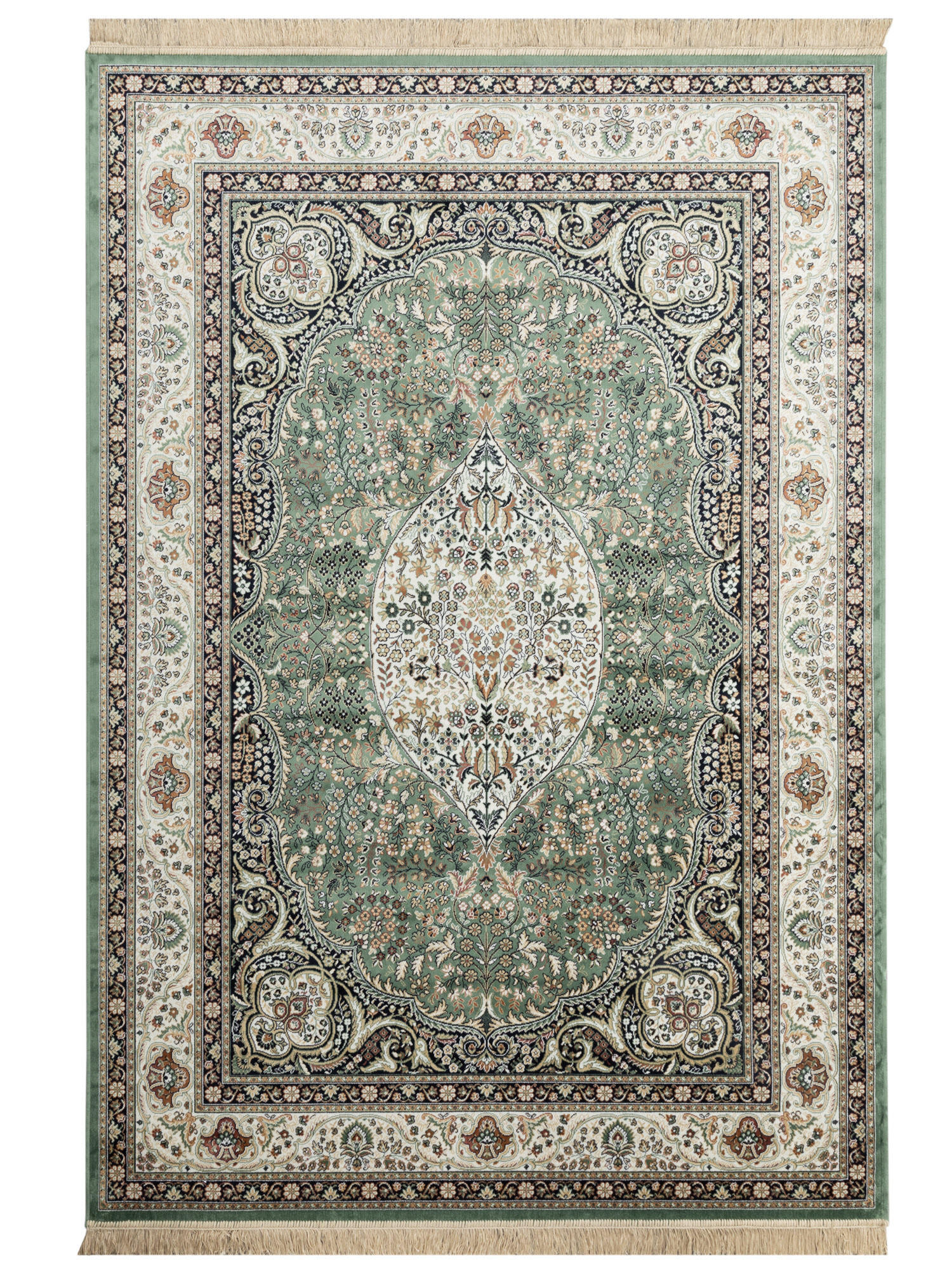 ORIENTTEPPICH 160/230 cm Riad Kirman - Grün, Textil (160/230cm) - Steffensmeier