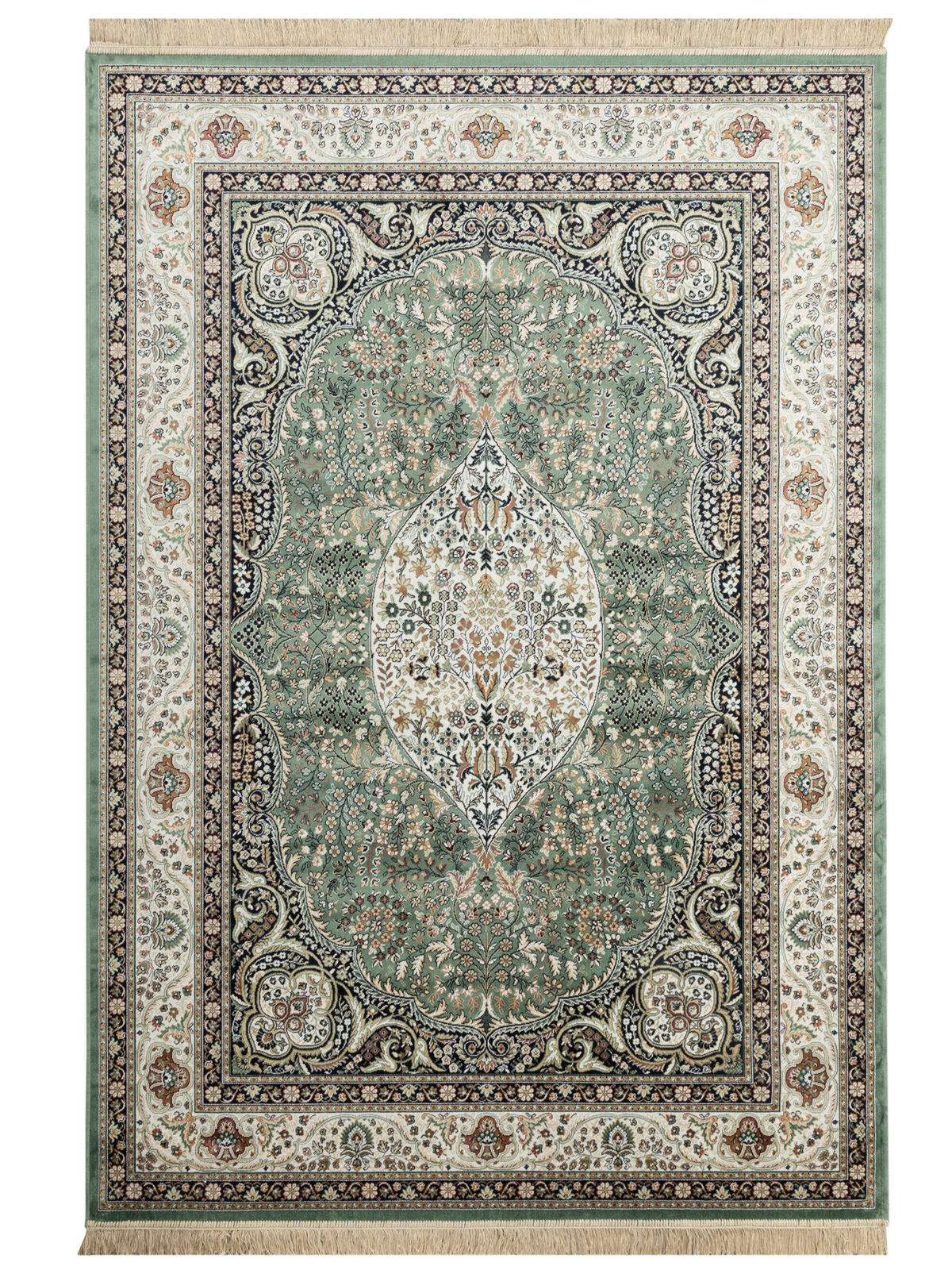 ORIENTTEPPICH 160/230 cm Riad Kirman - Grün, Textil (160/230cm) - Steffensmeier