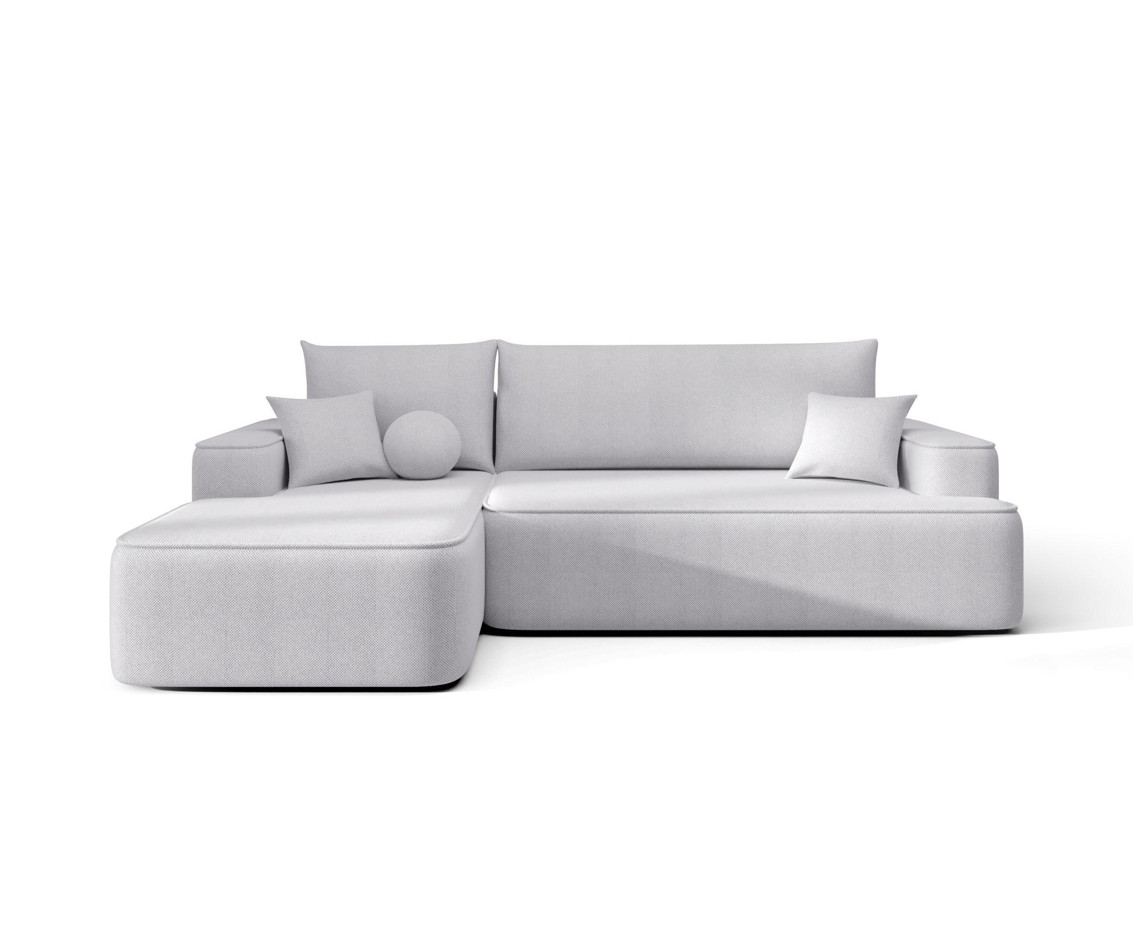 ECKSOFA mit Schlaffunktion FIGO Curio 80 Links - Hellgrau, Textil (250/150cm) - Bedante