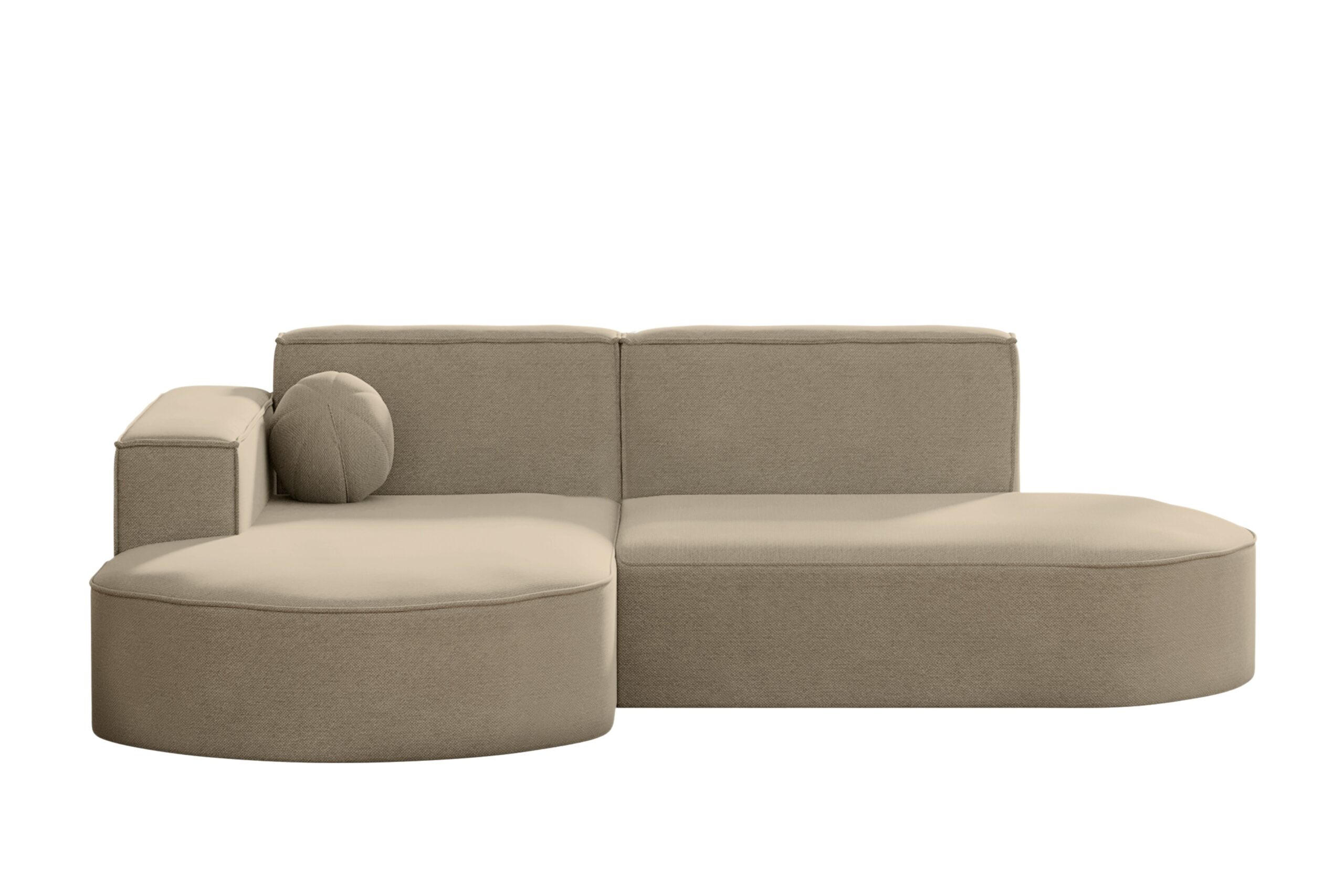 GARTENECKSOFA L-Form Designer Modena Studio Patio Beige Links - Beige, Holz/Textil (165/78/236cm) - Kaiser Möbel