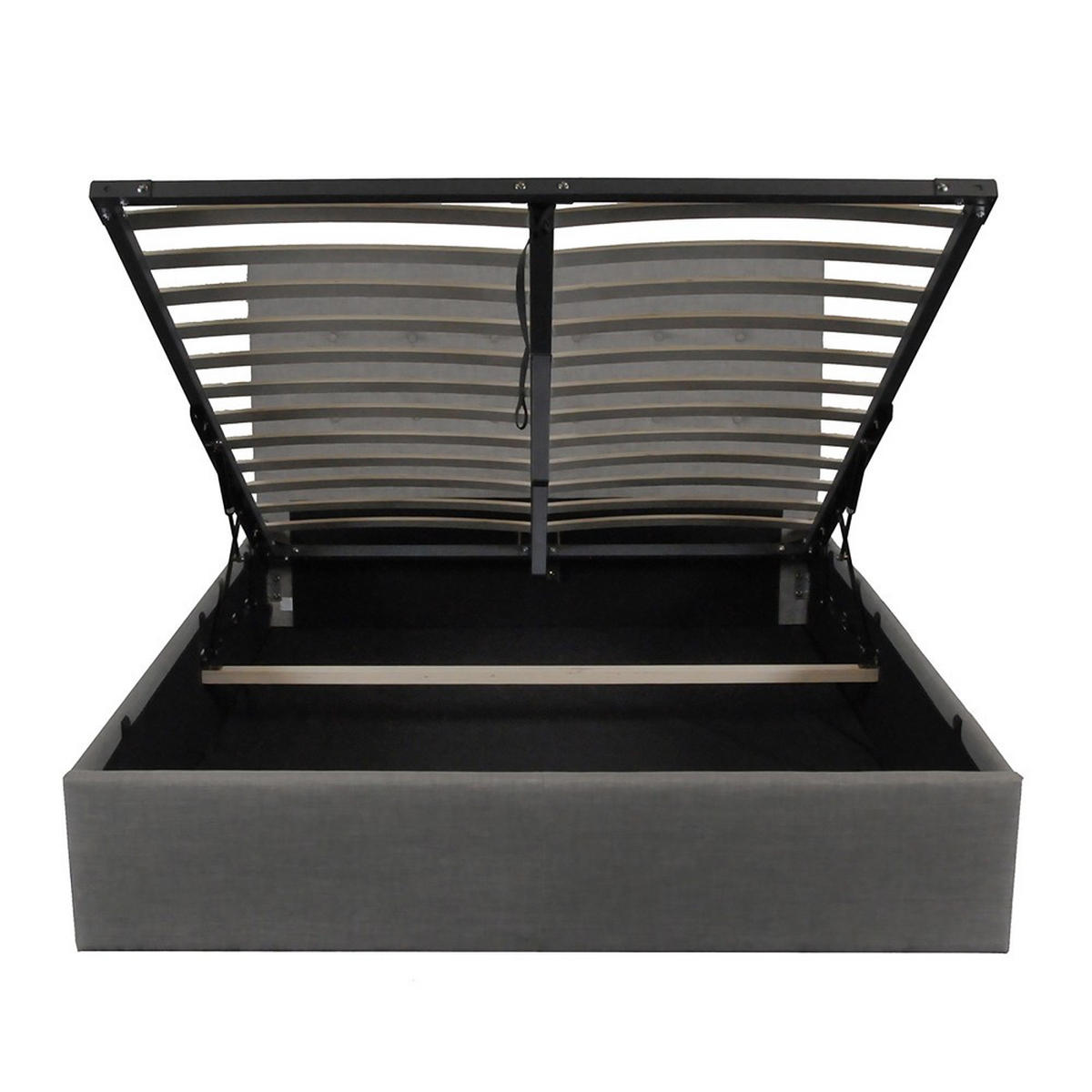 BETT PARMA mit Lattenrost 160x200 - Dunkelgrau - Grau, Holzwerkstoff - Weber Industries