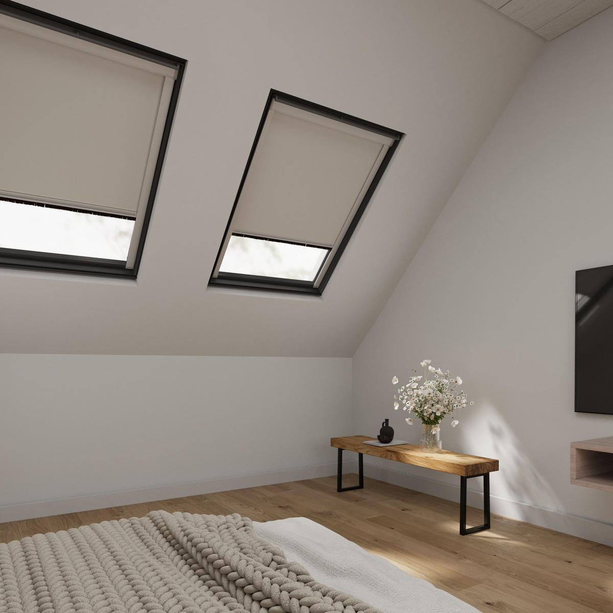 DACHFENSTERROLLO Cocoon Größe: MK04 - Taupe, Textil (61/80/5cm) - Cocoon Home Concepts