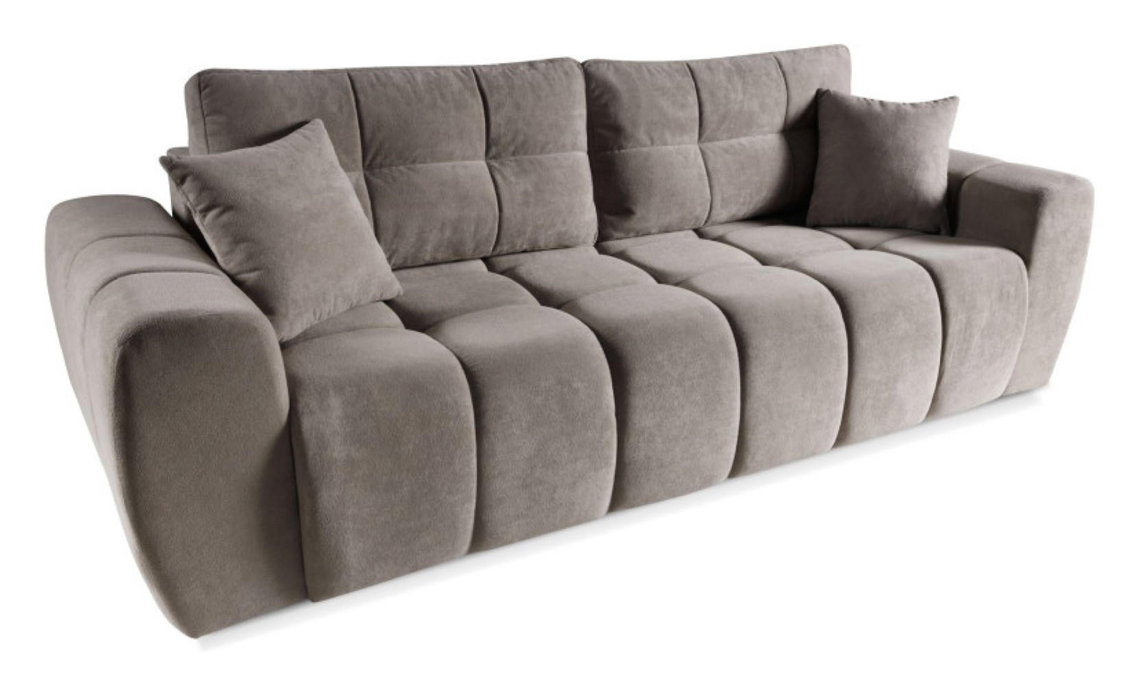 SOFA Taupe FITU Ausziehbar - Braun, Textil (263/93/105cm) - Sepro Meble