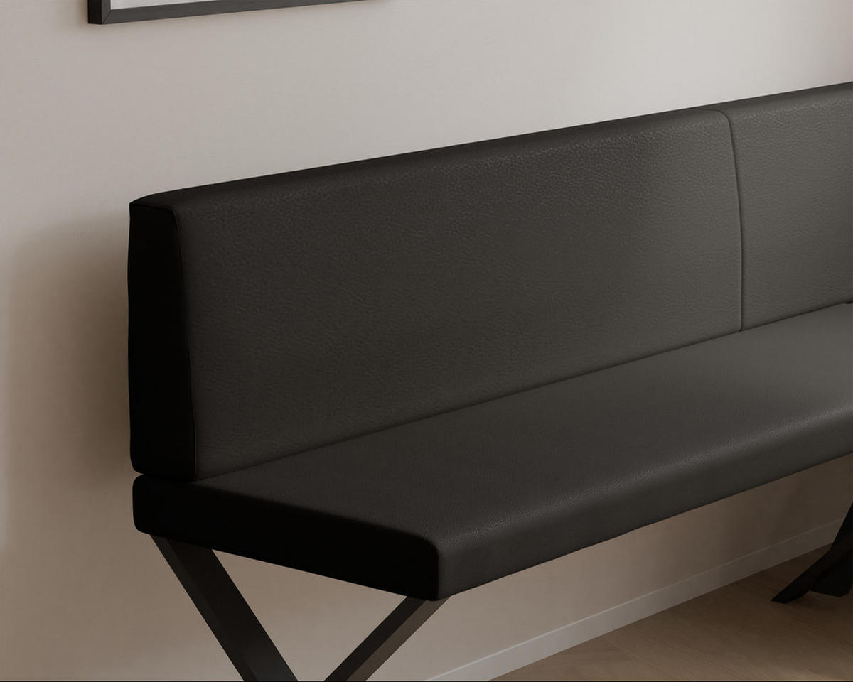 ECKBANK rechts VERO X Kunstleder glatt, 142/196 cm Anthrazit - Anthrazit, Kunststoff/Textil (142/196cm) - Idohome