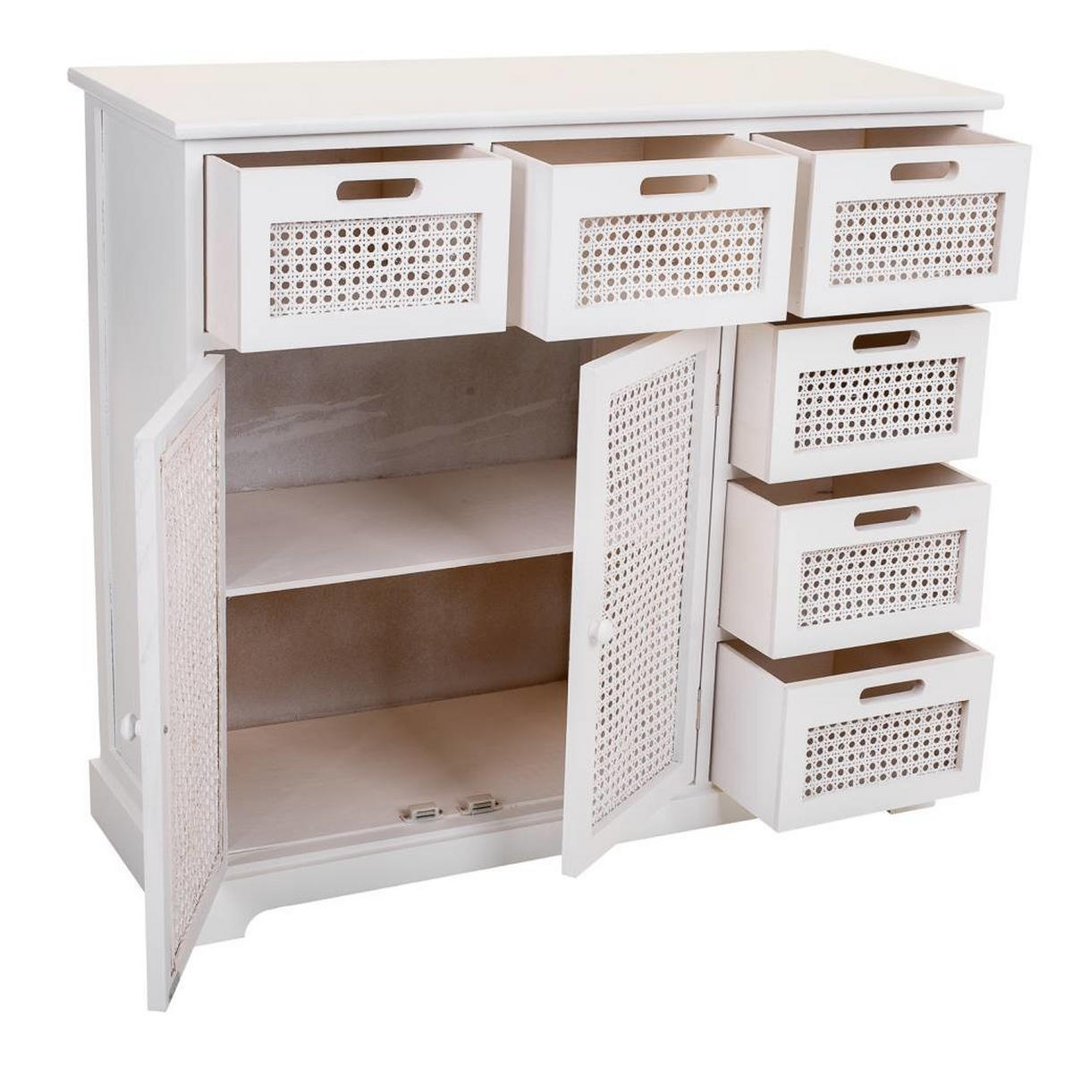 SIDEBOARD aus Holz 86x33x79 cm - Weiß, Holz (86/78.5/33cm) - Wanderlust