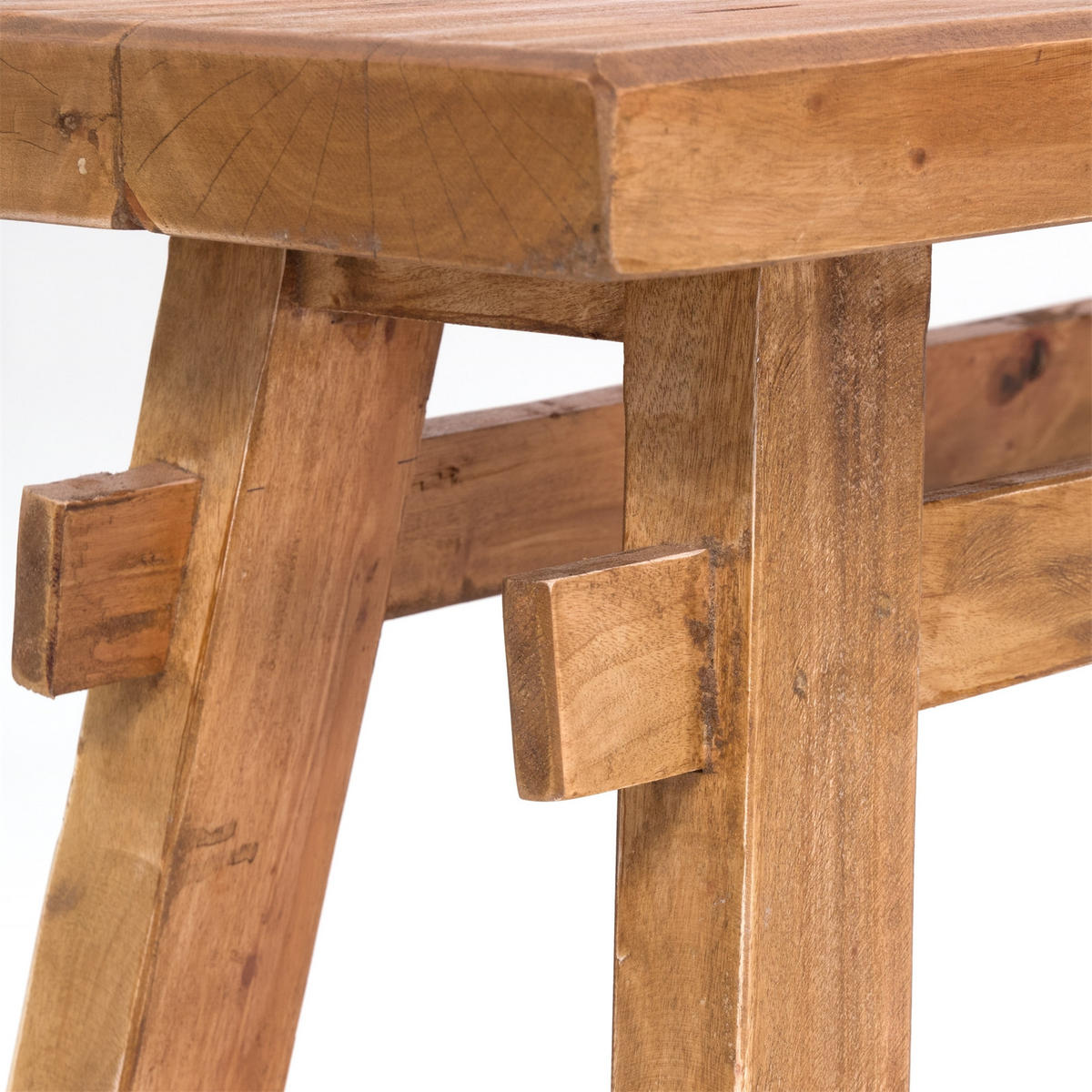 SITZBANK East 118 Mahagoni Recyclingholz massiv 01 natur-vintage - Naturfarben, Holz (118/53/28cm) - DESIGN DELIGHTS