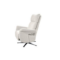 RELAXSESSEL NAMA Hellgrau Webstoff Relaxfunktion - Hellgrau/Schwarz, Textil/Metall (78/111/86cm) - KAWOLA