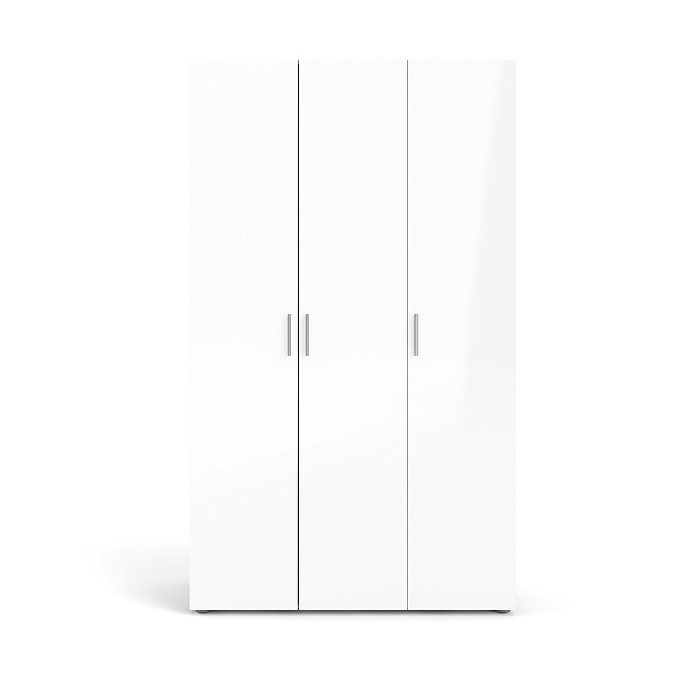 KLEIDERSCHRANK weiß - Eiche Wotan, Holzwerkstoff (118/201/50cm) - ebuy24
