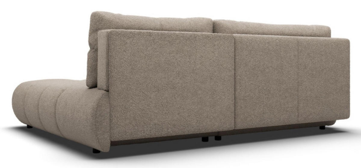 ECKSOFA Dunkelbeige MILA Ausziehbar Rechts - Beige, Textil (177/230cm) - Sepro Meble