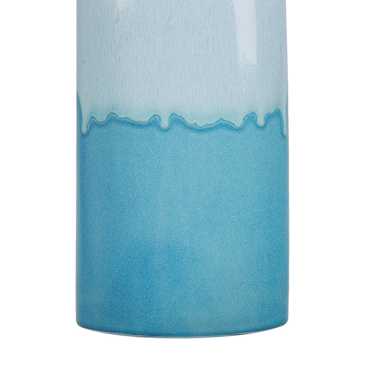 BLUMENVASE Steinzeug blau Callipolis - Blau, Stein (35cm) - Beliani