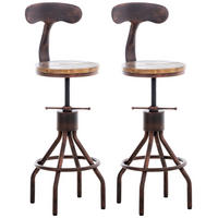 BARHOCKER 2er Set Hanam bronze - Braun, Metall (41/116/41cm) - TPFLiving