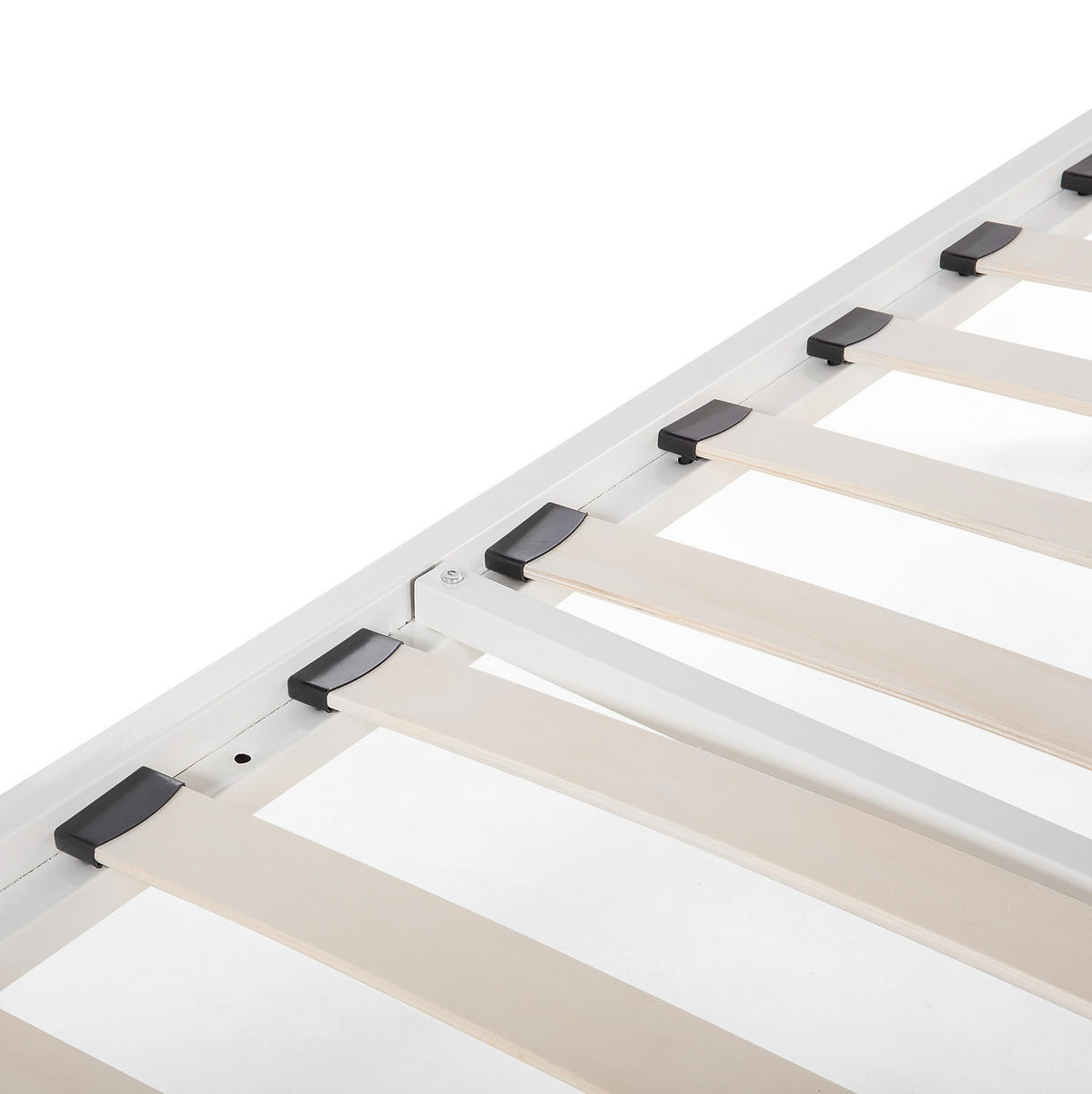 METALLBETT 160/200 cm Weiß Lyra - Weiß, Metall (160/200cm) - Beliani