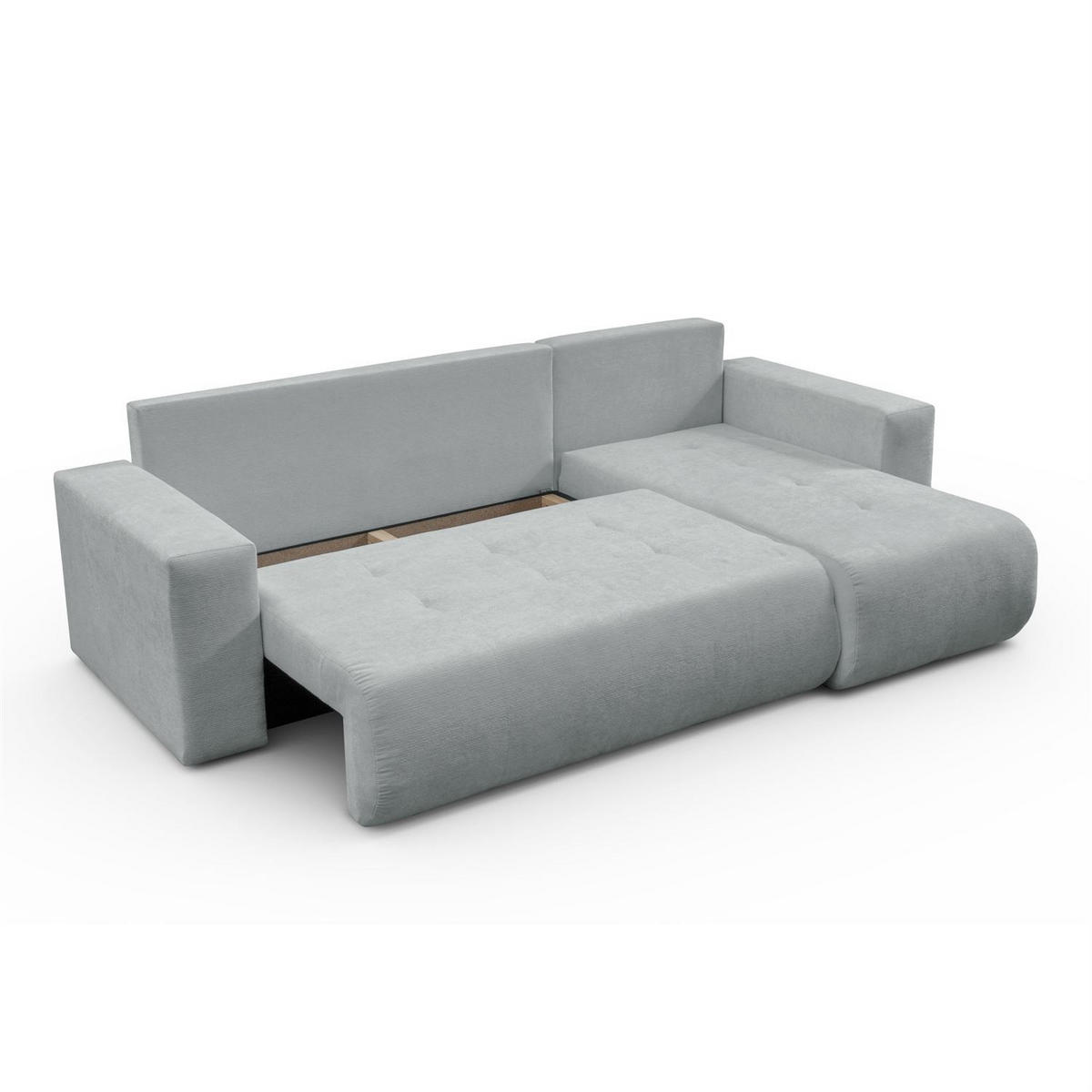 Ecksofa CLOUD II L mit Schlaffunktion, Vibe 85 - Hellgrau, Textil (247/152cm) - Lookway