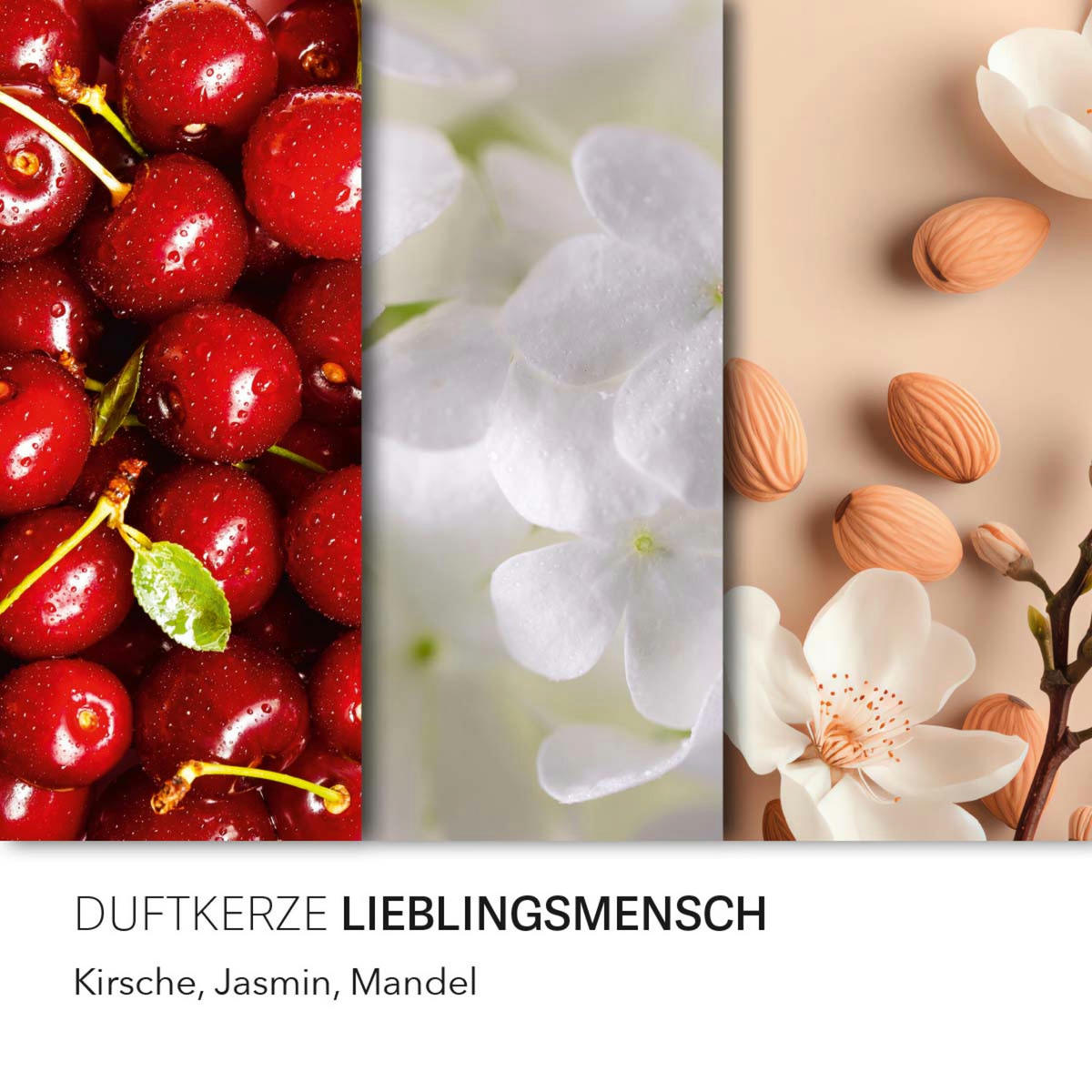 DUFTKERZE Peanuts™ - Rot, Naturmaterialien/Glas (11.5cm)