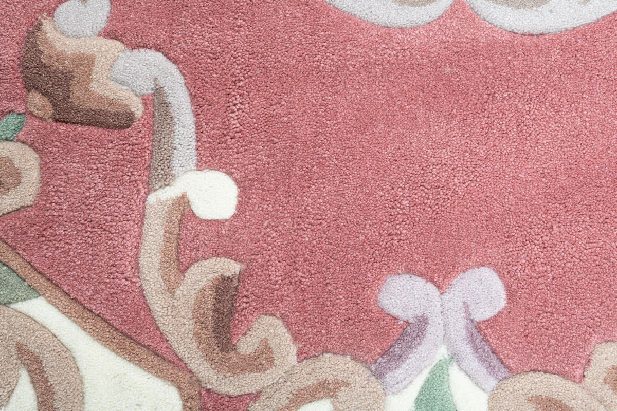 HANDTUFTTEPPICH Ming 150x150 cm - Rosa, Textil (150/150cm) - THEKO