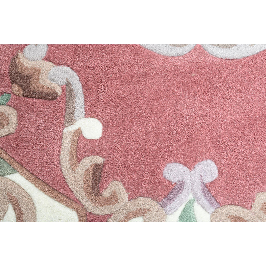 Thumbnail - Theko Handtuftteppich, Rosa, Textil, Floral, Rund, 190x190 cm, antistatisch, Teppiche & Böden, Teppiche, Hochflorteppich...